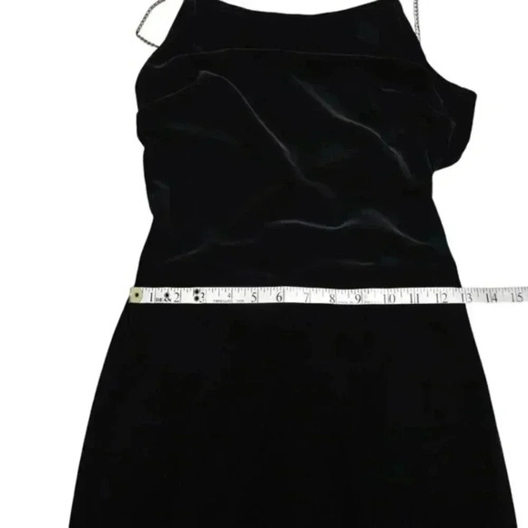 Vintage Velvet Maxi Dress Backless Crisscross Straps Formal Bodycon Size 10 - Picture 11 of 12